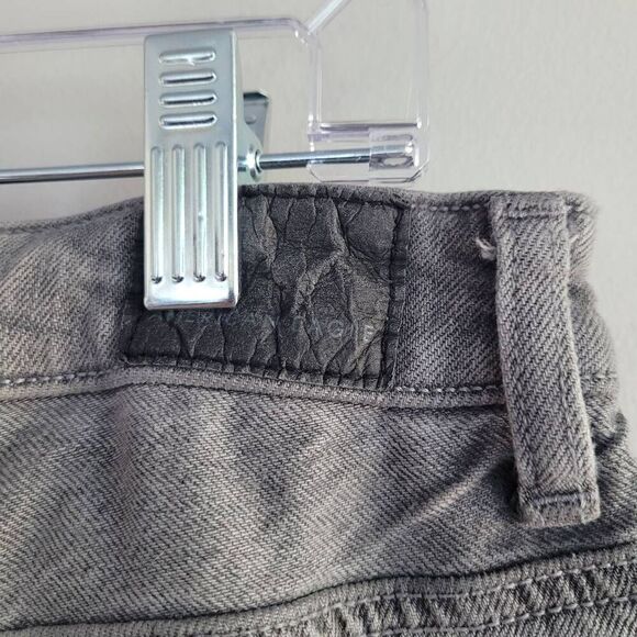 American Eagle mom jeans grey distressed comfort stretch waistband grunge - Picture 5 of 13